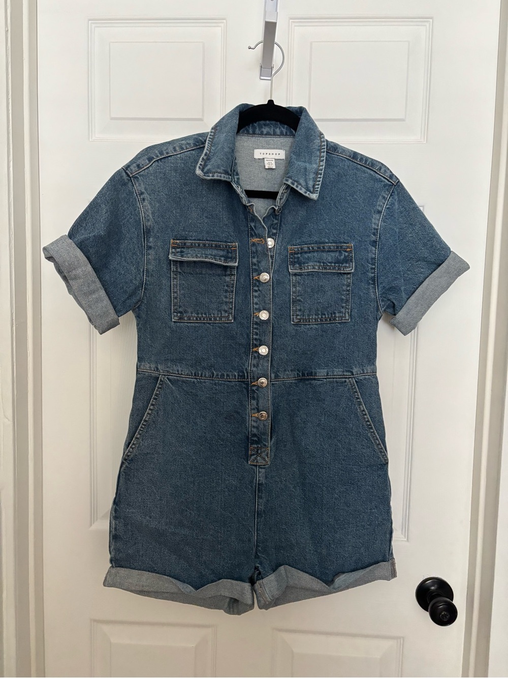 Topshop Blue Denim Romper